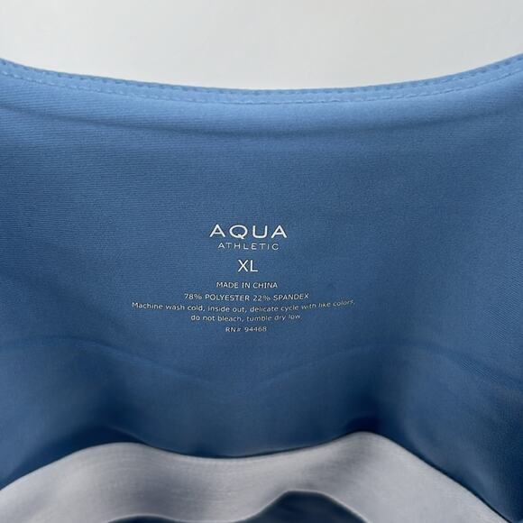 Aqua Women's Athletic Tank Top with built in shelf bra - Coronet Blue - XL - NWT - Picture 2 of 5